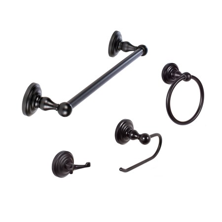 Sure-Loc Hardware Sure-Loc Hardware Boulder Series Bath Set, Single Post, Flat Black BL-SET-PH1 FBL
